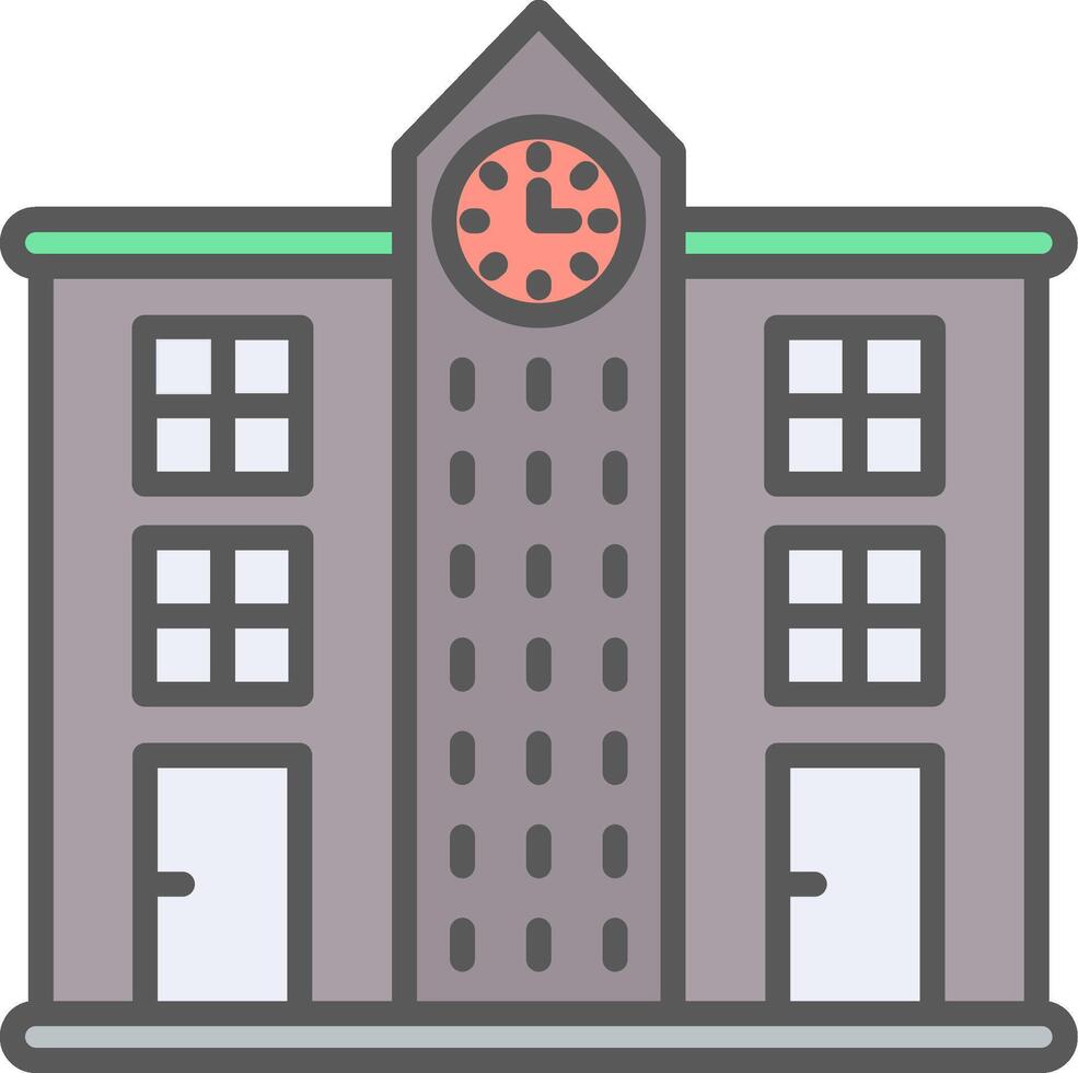 Skyscrapers Line Filled Light Icon vector
