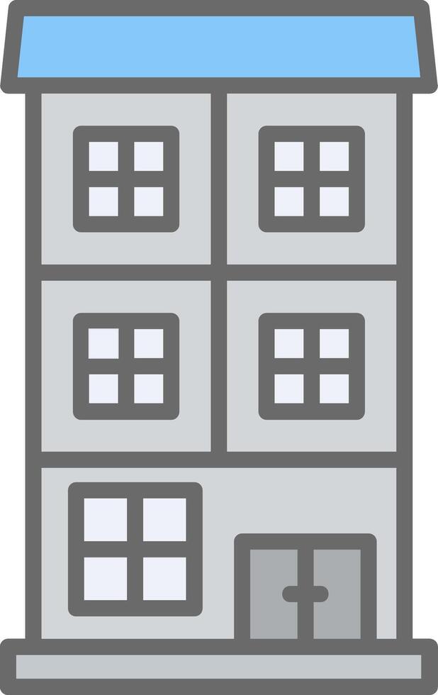 Appartment Line Filled Light Icon vector