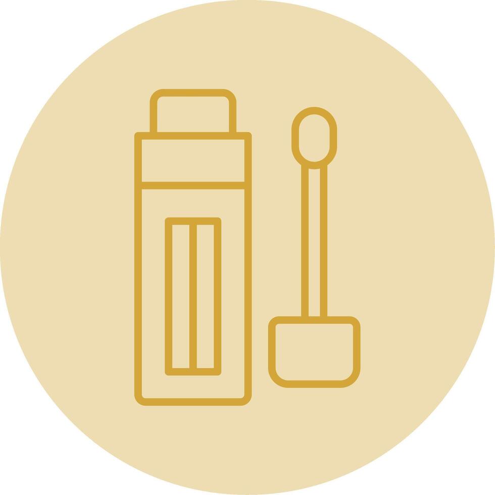 Concealer Line Yellow Circle Icon vector