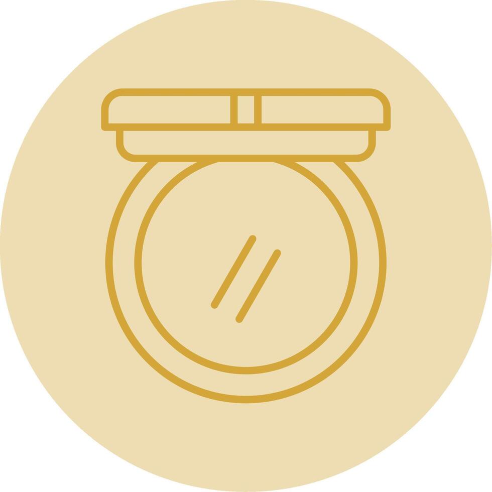 Blush Line Yellow Circle Icon vector