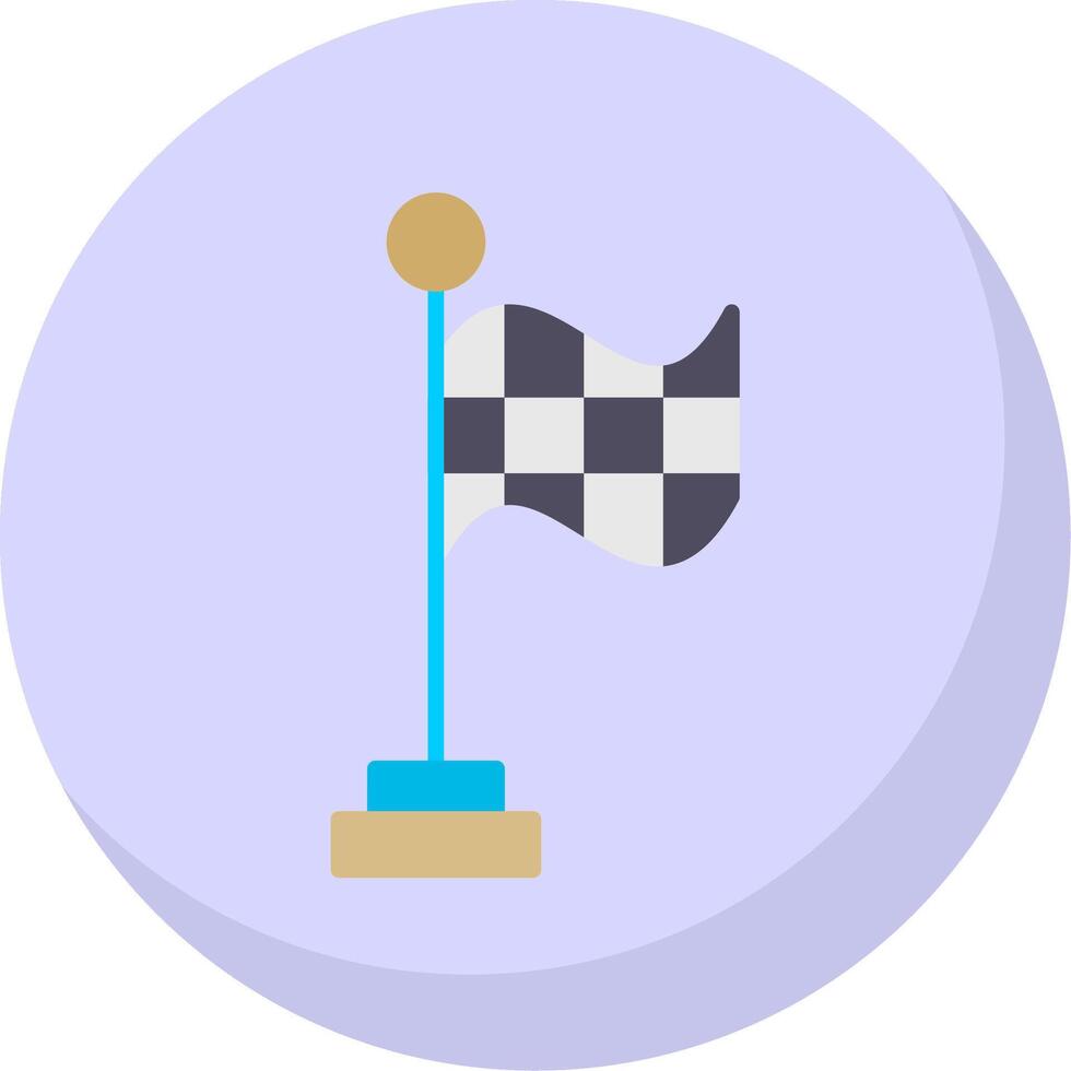Racing Flag Flat Bubble Icon vector
