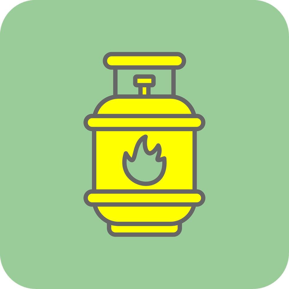 Gas Filled Yellow Icon vector