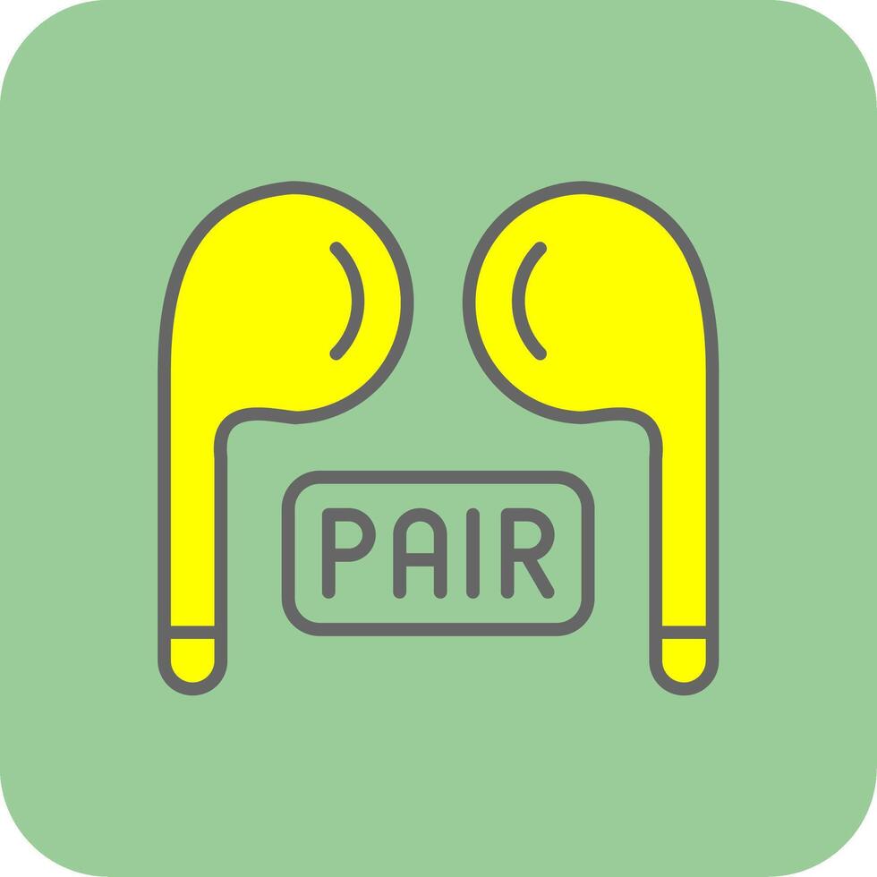 Pairing Filled Yellow Icon vector