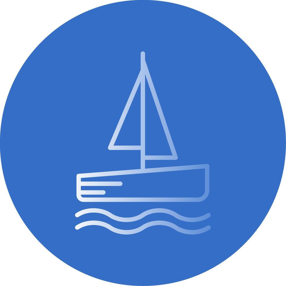 Catamaran Flat Bubble Icon vector