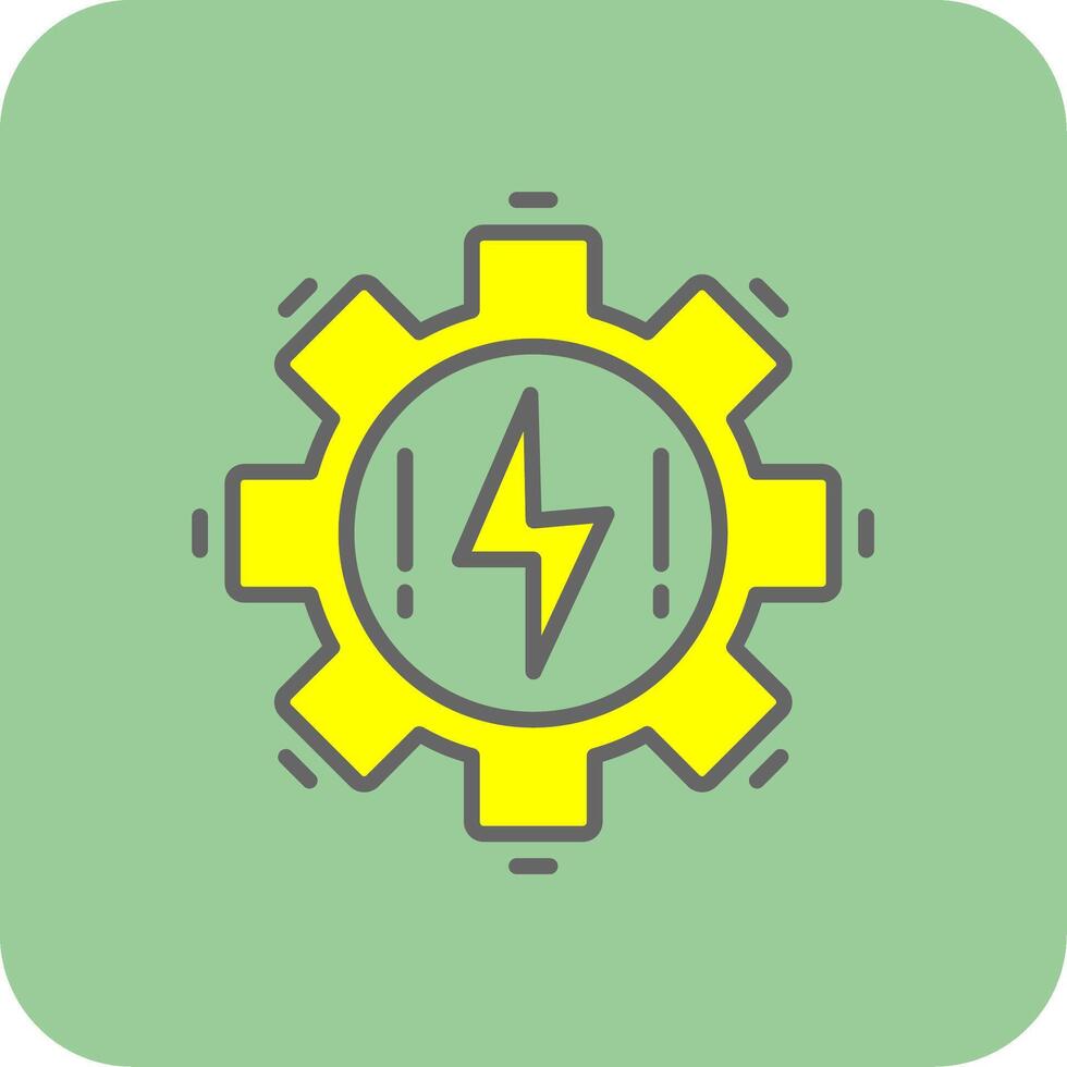 Electrical Filled Yellow Icon vector