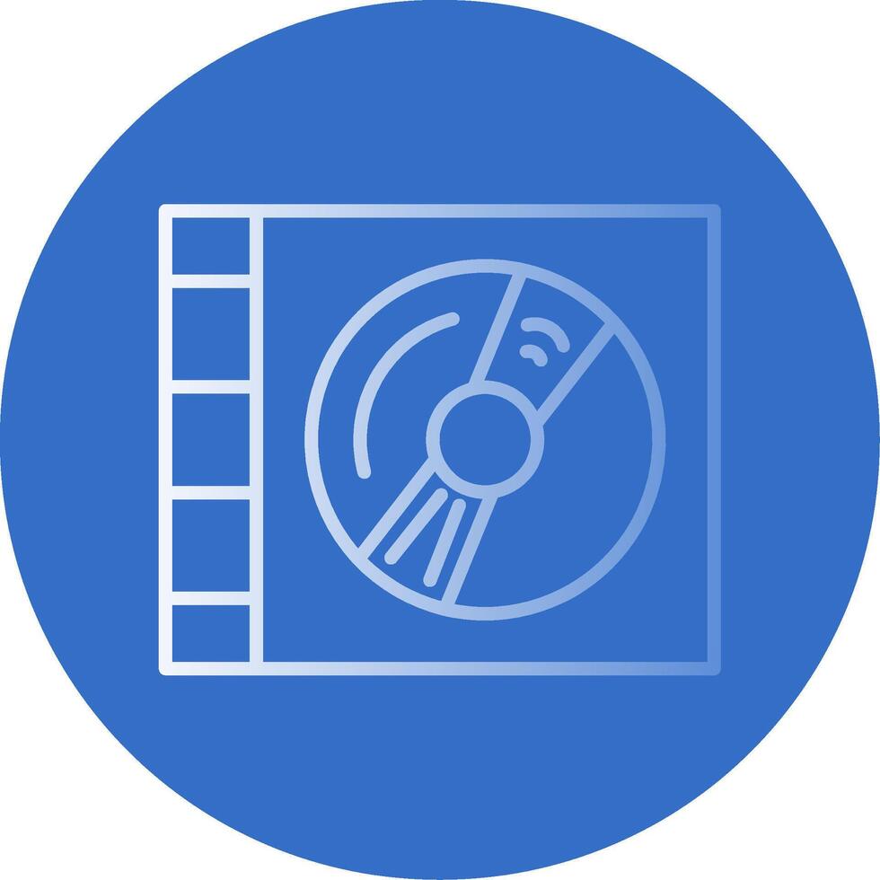 Compact Disc Flat Bubble Icon vector