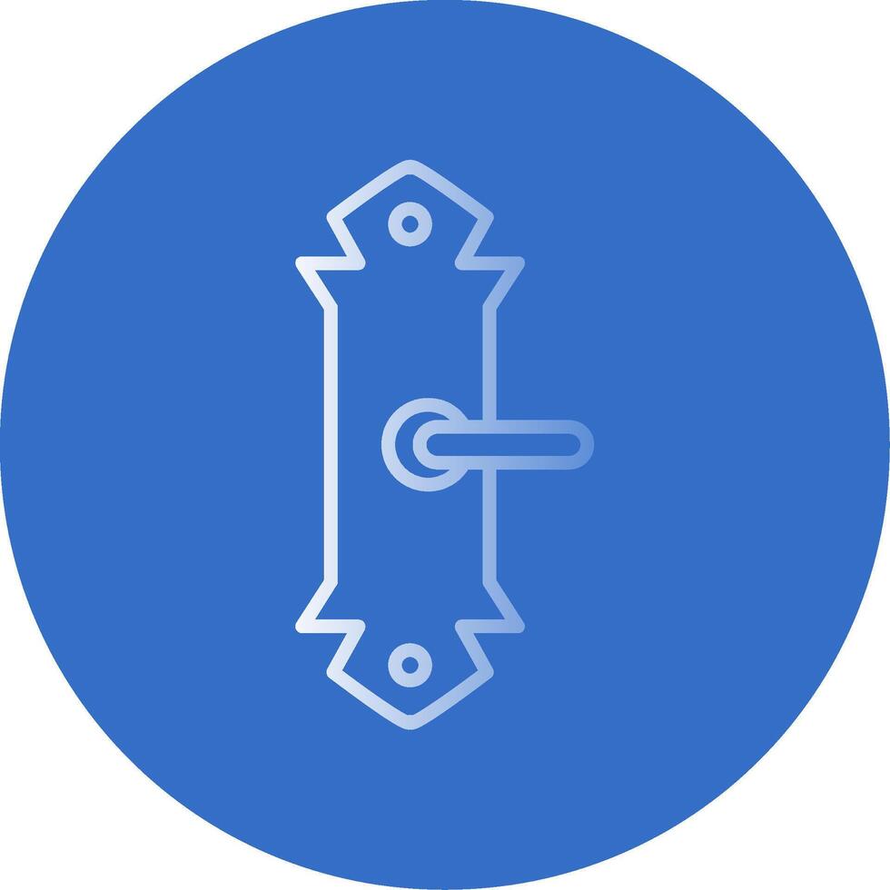 Door Handle Flat Bubble Icon vector