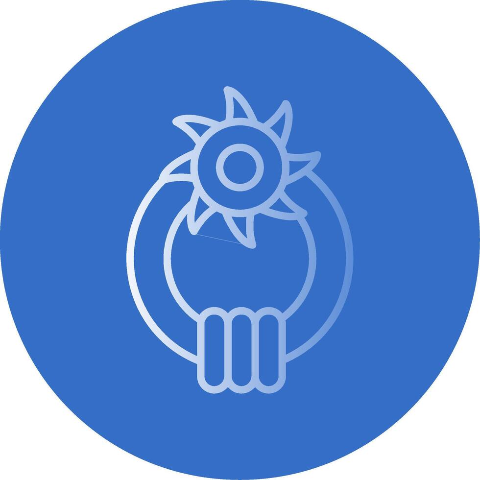 Door Knocker Flat Bubble Icon vector
