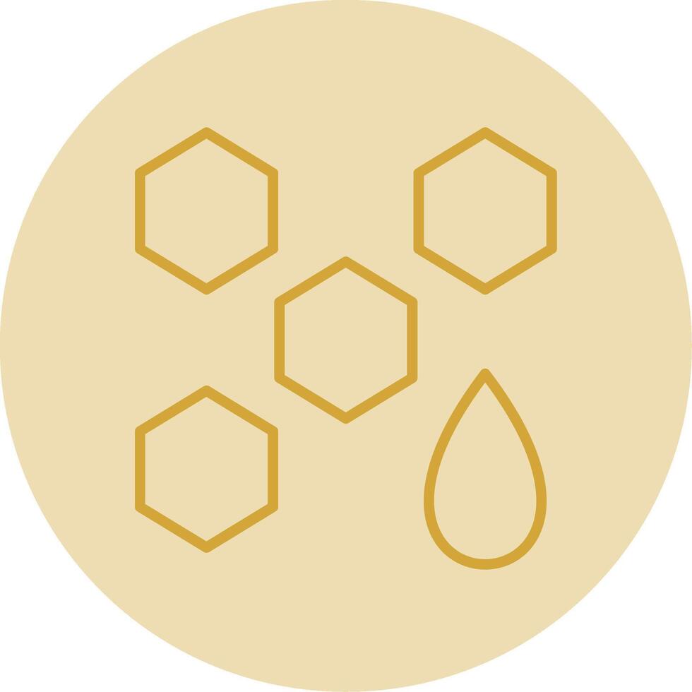 Honey Line Yellow Circle Icon vector
