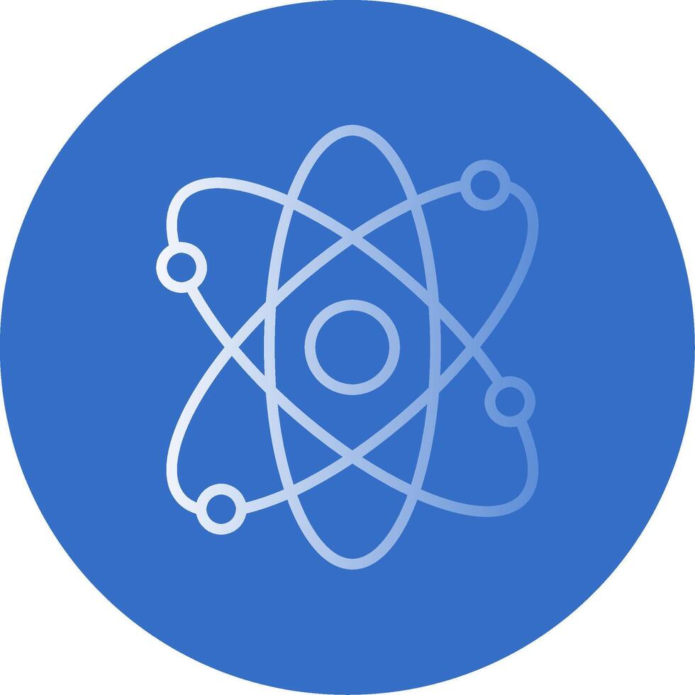 Atom Flat Bubble Icon vector