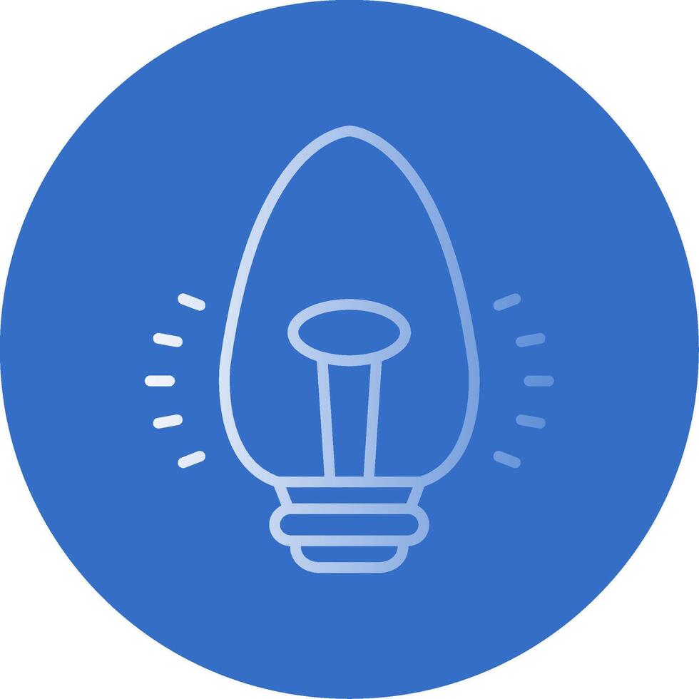 Light Bulb Flat Bubble Icon vector