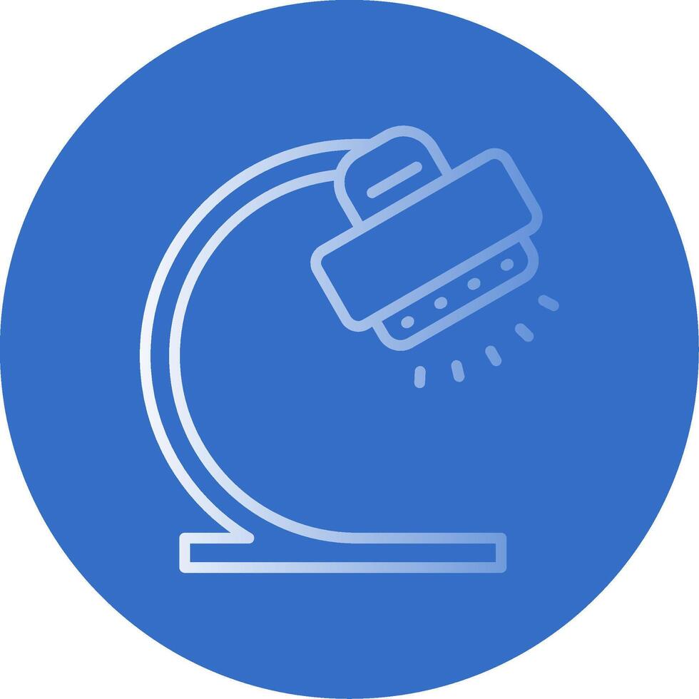 Desk Lamp Flat Bubble Icon vector