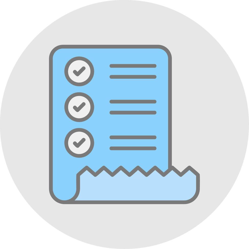 Check List Line Filled Light Icon vector