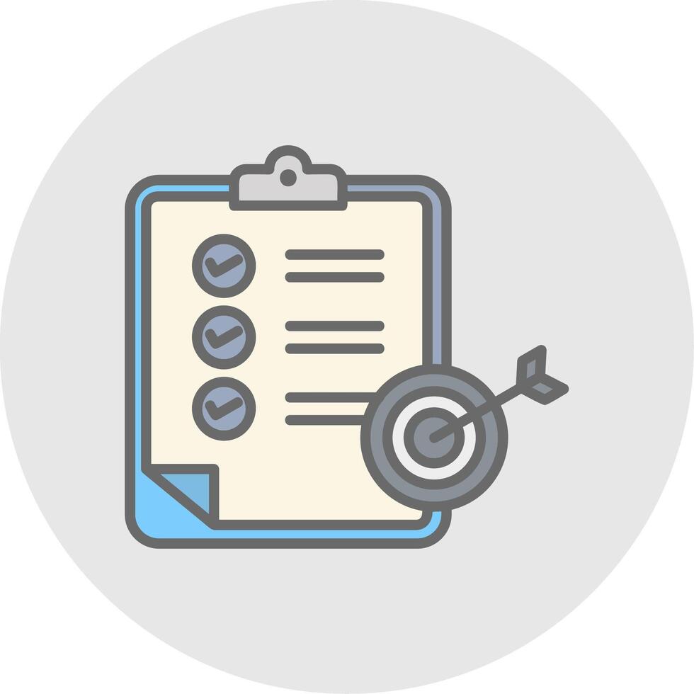 Goals Line Filled Light Icon vector