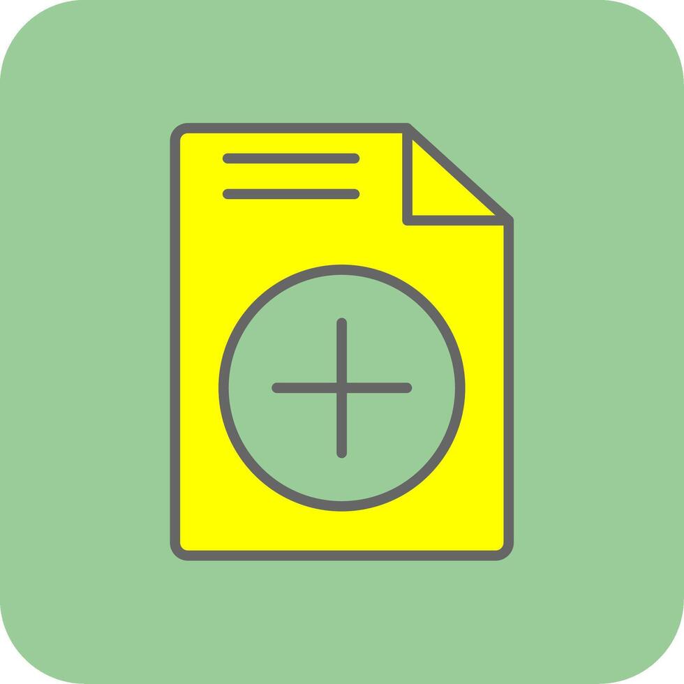 Plus Sign Filled Yellow Icon vector