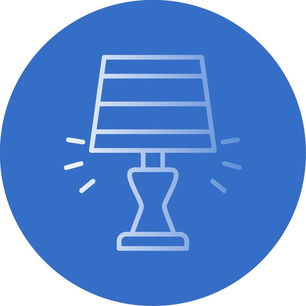 Lamp Flat Bubble Icon vector