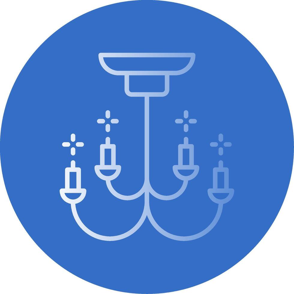 Chandelier Flat Bubble Icon vector