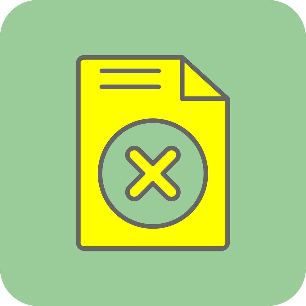 Cancel Filled Yellow Icon vector