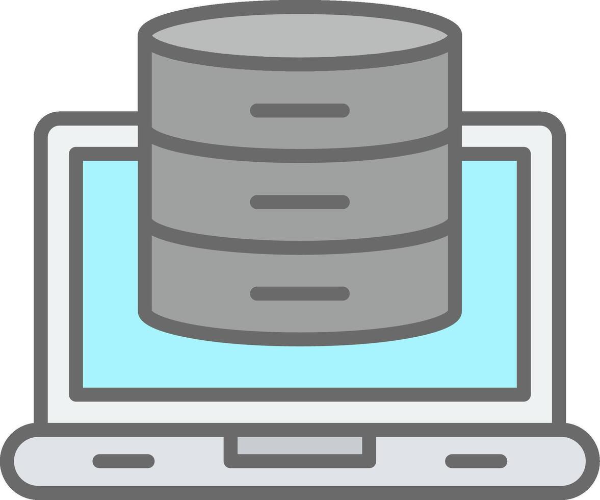 Data Transfer Line Filled Light Icon vector