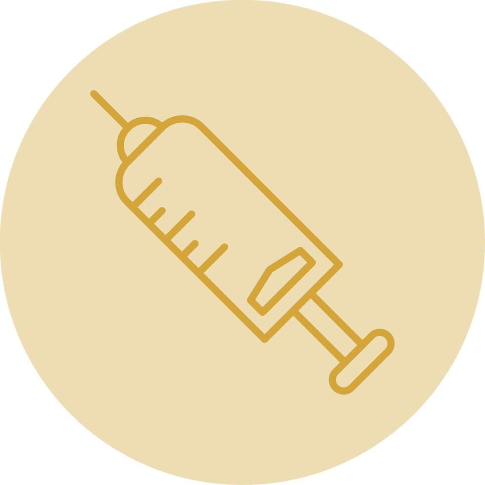 Injection Line Yellow Circle Icon vector