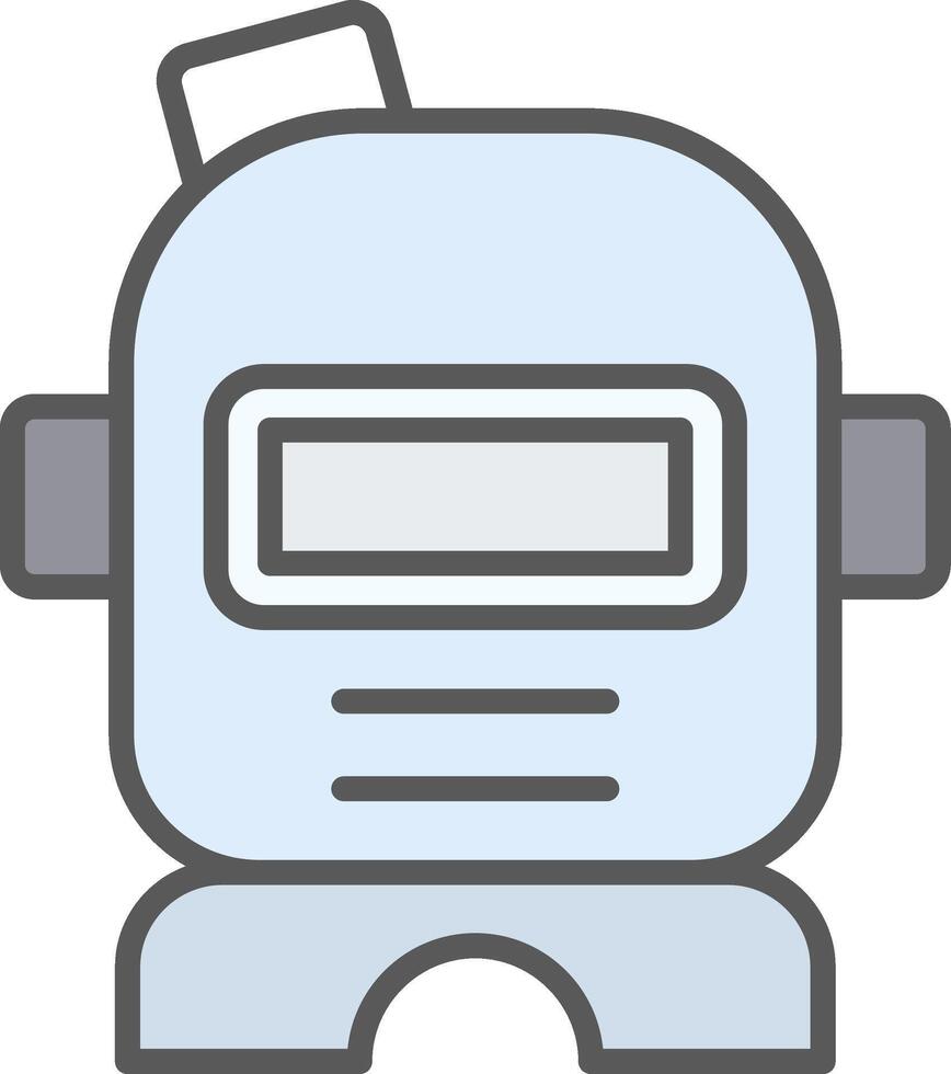 Astronaut Helmet Line Filled Light Icon vector