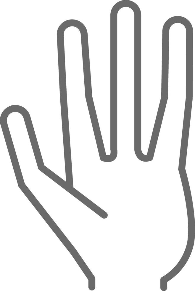 Alien Hand Line Filled Light Icon vector