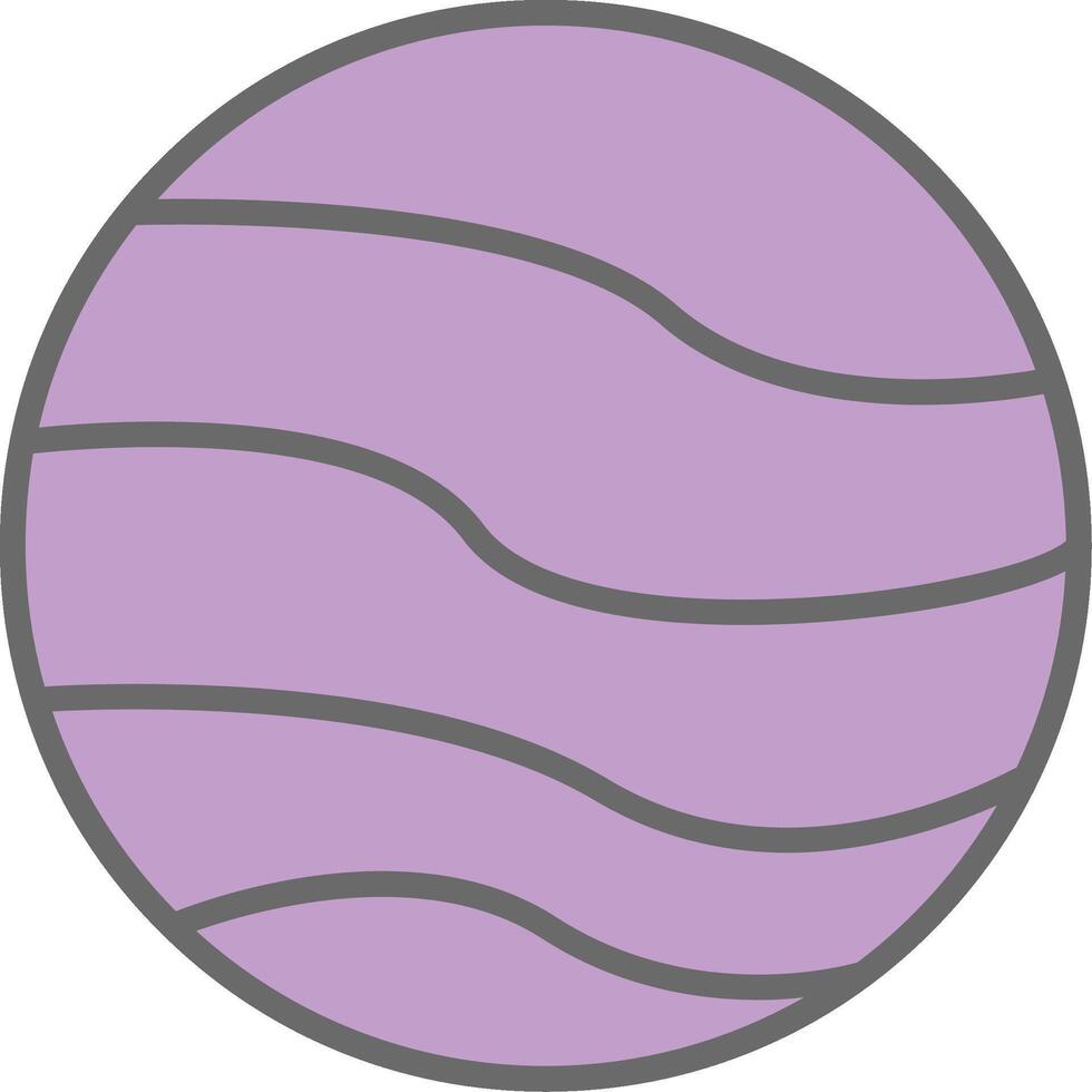 Planet Line Filled Light Icon vector