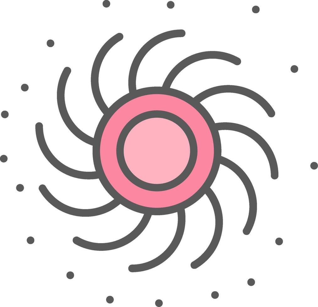 Black Hole Line Filled Light Icon vector