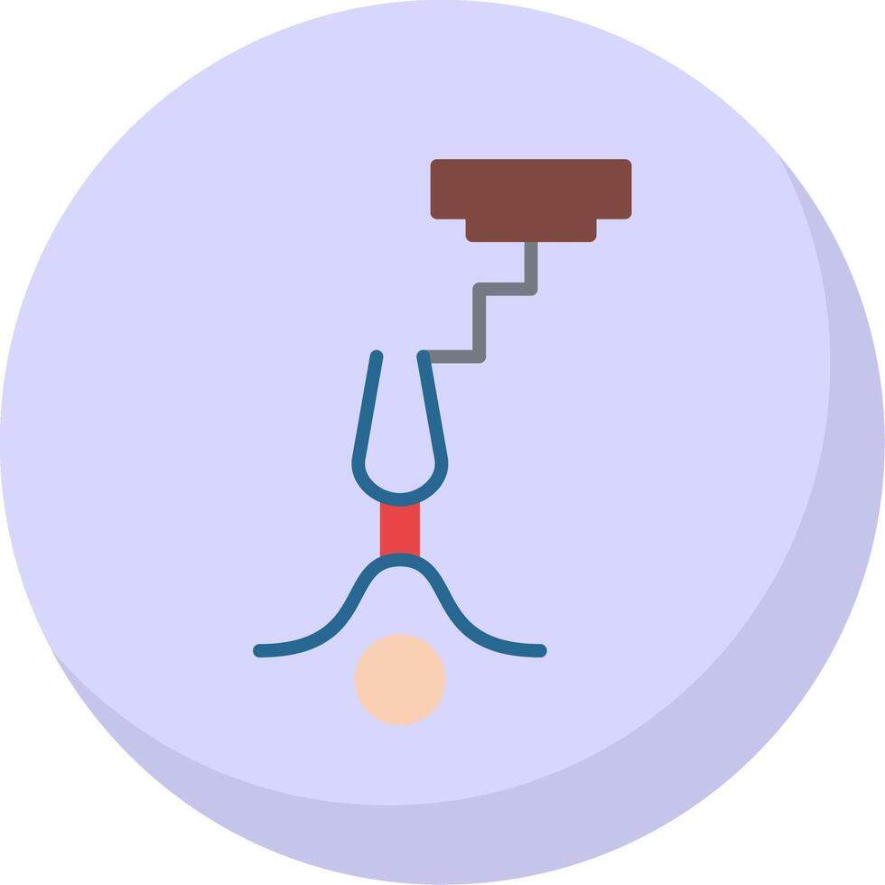 Bungee Jumping Flat Bubble Icon vector