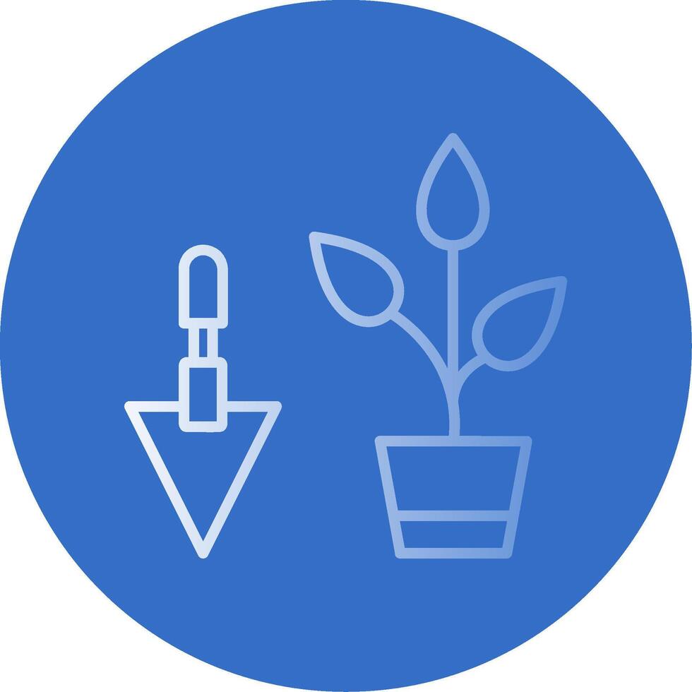 Gardening Flat Bubble Icon vector