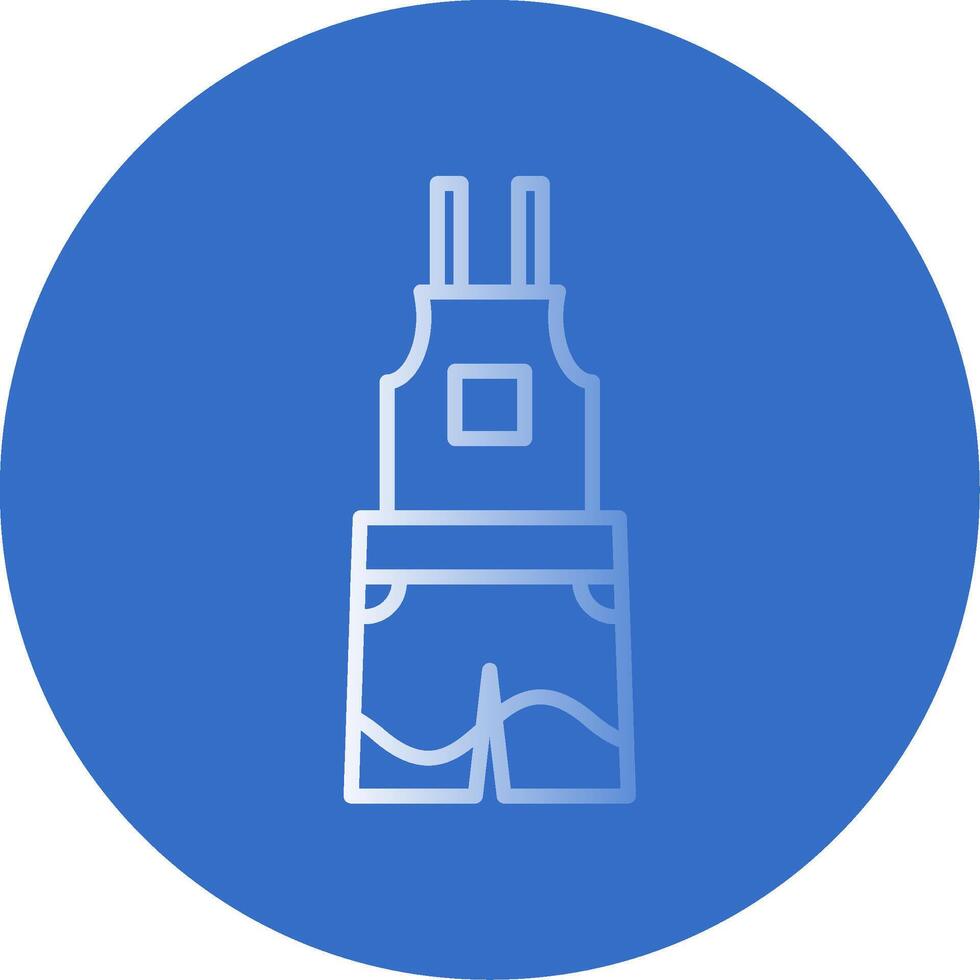 Dungarees Flat Bubble Icon vector