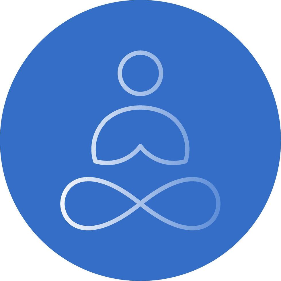 Yoga Flat Bubble Icon vector