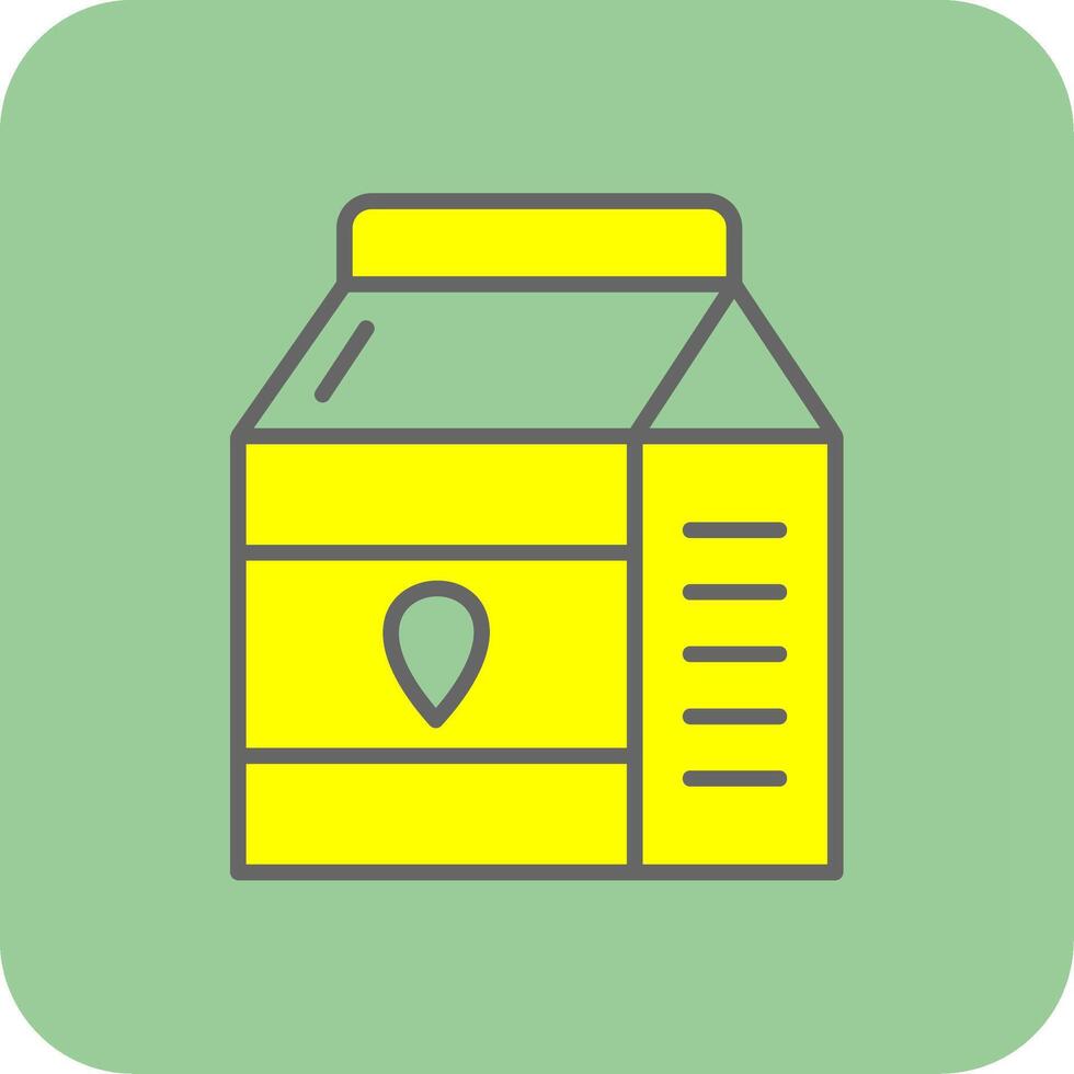 Milk Filled Yellow Icon vector