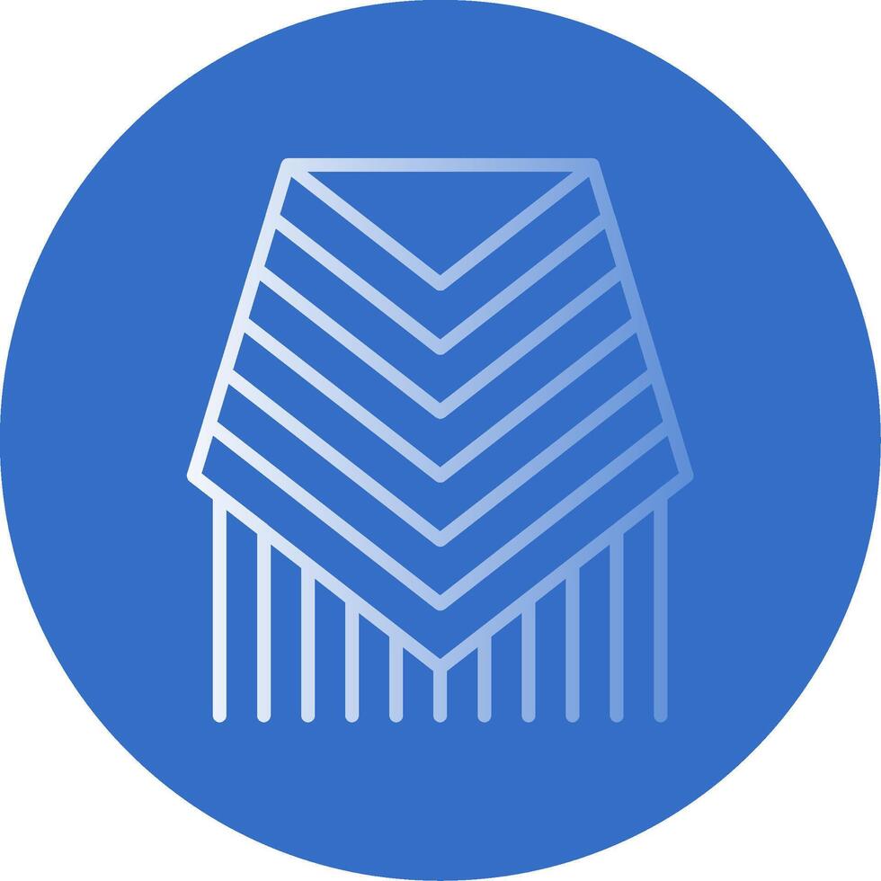 Poncho Flat Bubble Icon vector