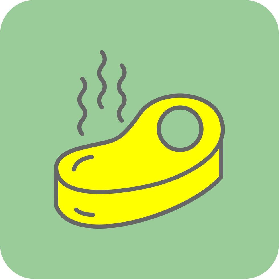 Steak Filled Yellow Icon vector