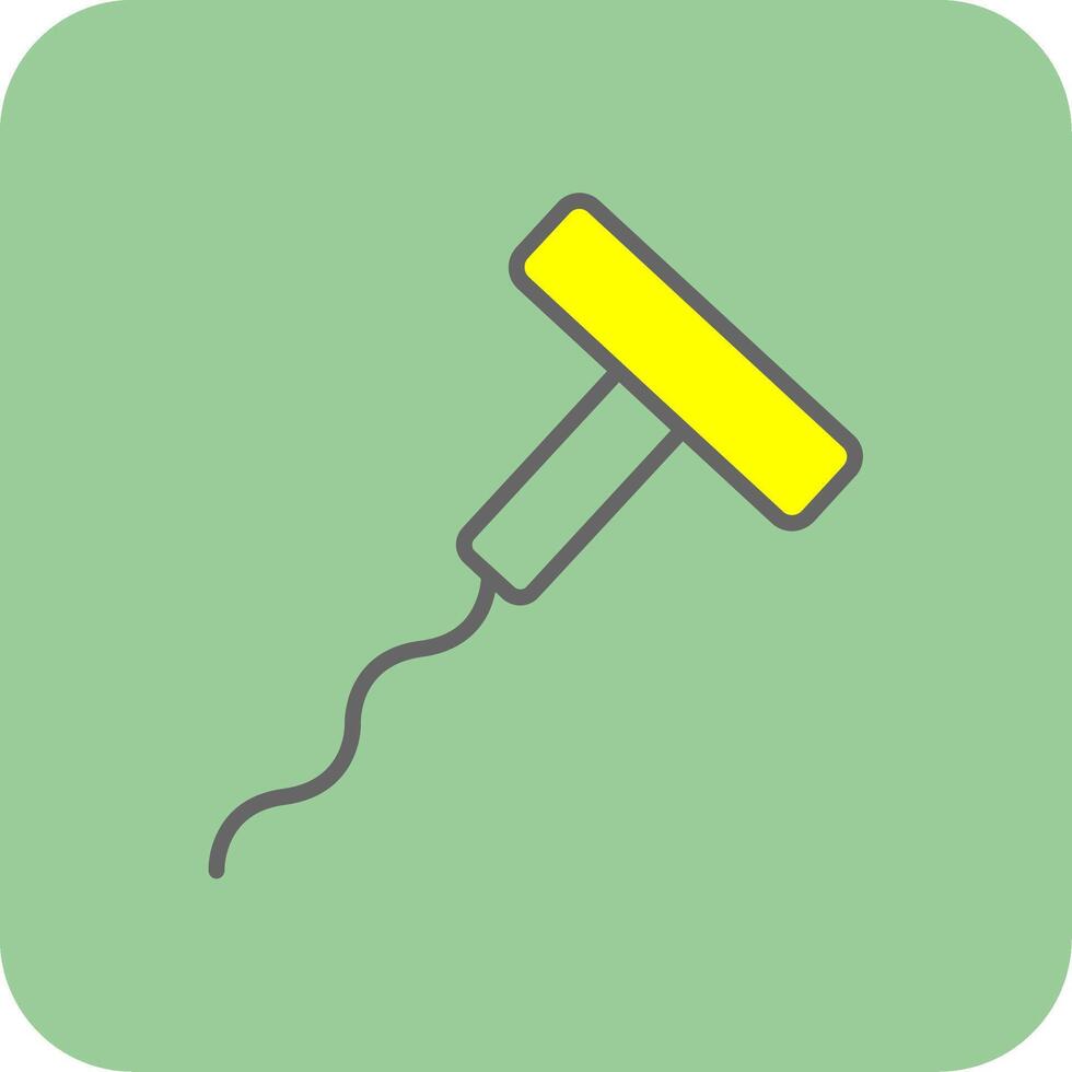 Corkscrew Filled Yellow Icon vector
