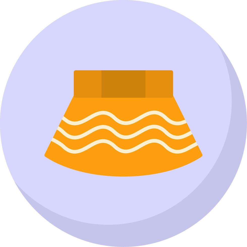 Skirt Flat Bubble Icon vector