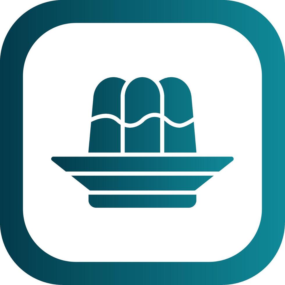 Jelly Filled Yellow Icon vector