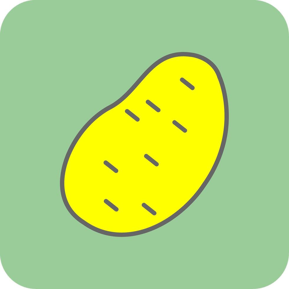 Potato Filled Yellow Icon vector