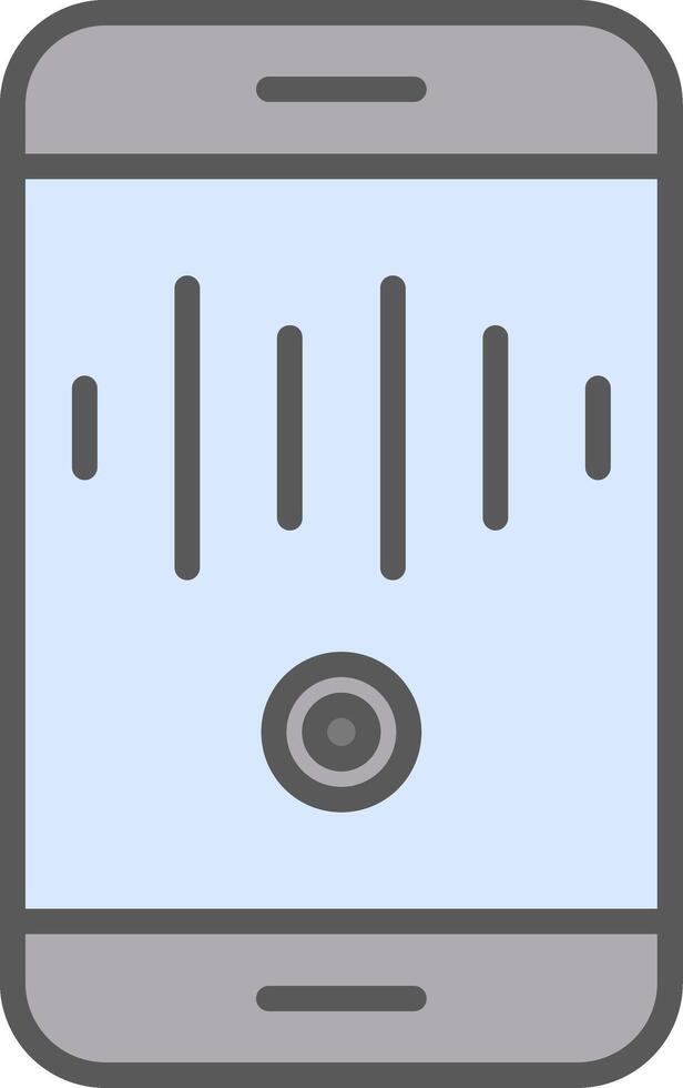 Voice Recording Line Filled Light Icon vector