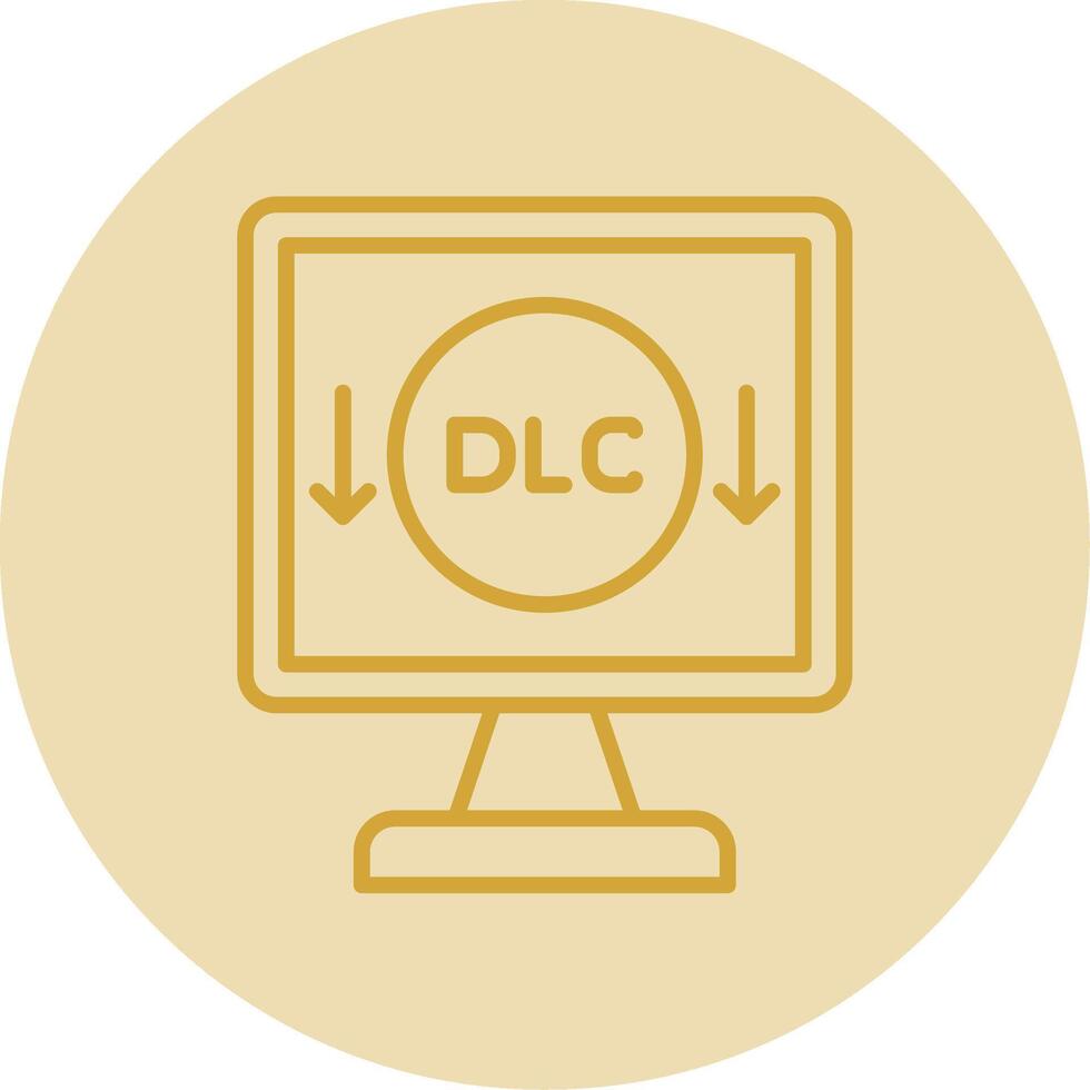 Download File Line Yellow Circle Icon vector