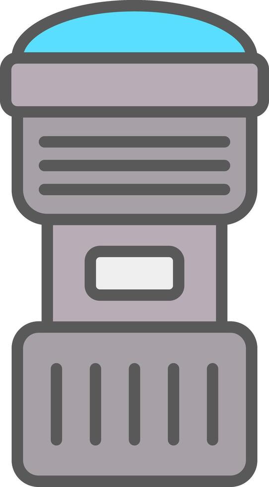Camera Lens Line Filled Light Icon vector