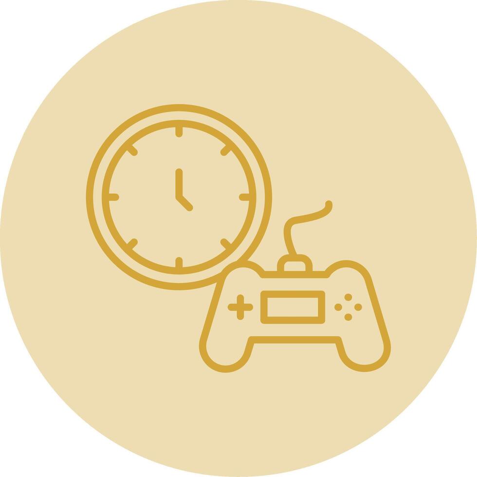 Time Line Yellow Circle Icon vector