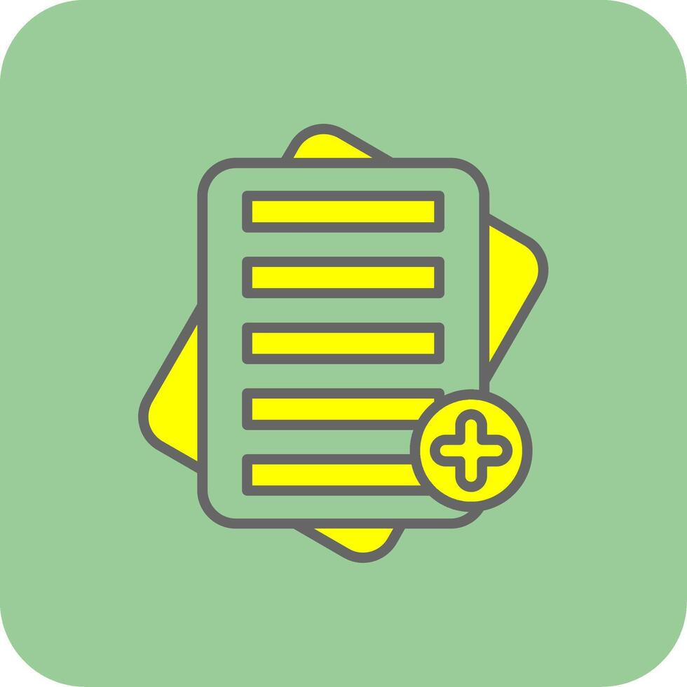Notes Filled Yellow Icon vector