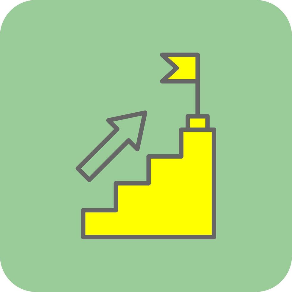 Goal Filled Yellow Icon vector