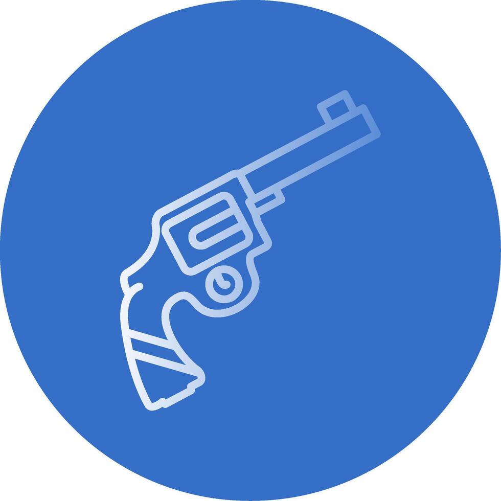 Gun Flat Bubble Icon vector