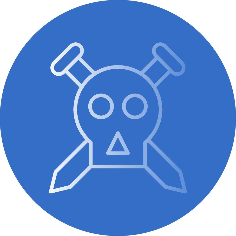 Skull Flat Bubble Icon vector