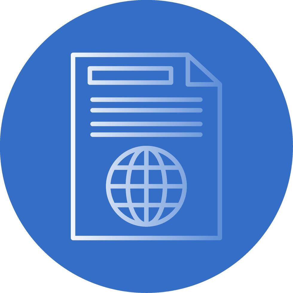 Document Flat Bubble Icon vector