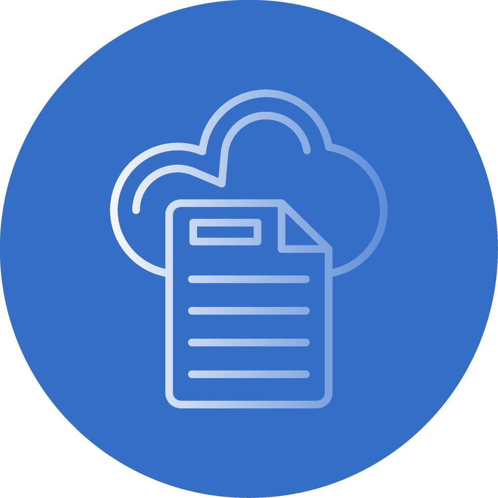 Cloud Data Flat Bubble Icon vector