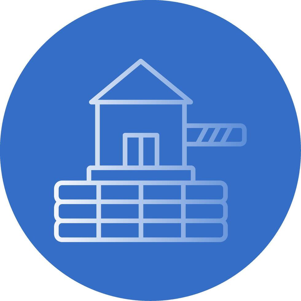 Barrier Flat Bubble Icon vector